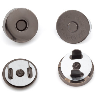 Кнопка магнитная усики 18х8 мм 4 шт. Черный Никель