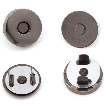 Кнопка магнитная усики 18х8 мм 4 шт. Черный Никель