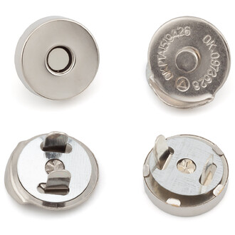 Кнопка магнитная с язычком усики 18х8 мм основа 20 мм 4 шт. Платина