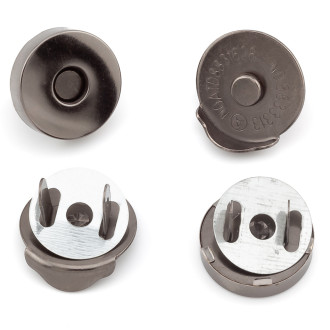 Кнопка магнитная с язычком усики 18х8 мм основа 20 мм 4 шт. Черный Никель