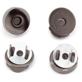 Кнопка магнитная с язычком усики 18х8 мм основа 20 мм 4 шт. Черный Никель