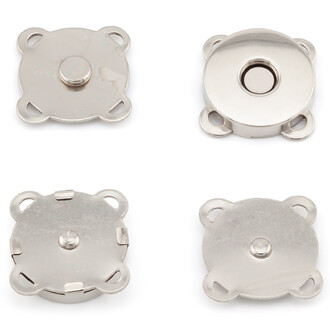 Кнопка магнитная пришивная 18х7 мм 4 шт. Платина