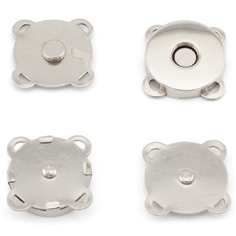 Кнопка магнитная пришивная 18х7 мм 4 шт. Платина