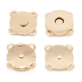 Кнопка магнитная пришивная 18х7 мм 4 шт. Золотистый