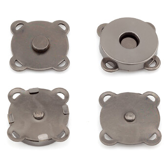 Кнопка магнитная пришивная 18х7 мм 4 шт. Черный Никель