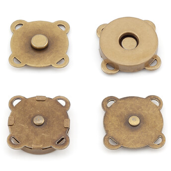 Кнопка магнитная пришивная 18х7 мм 4 шт. Бронзовый