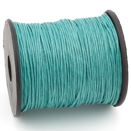 Шнур вощеный 1 мм +-90 м Бирюзовый