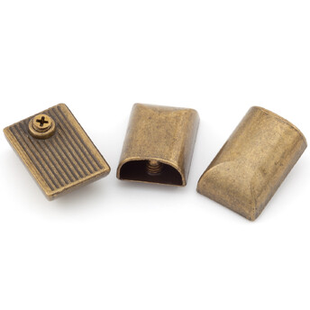 Наконечник для молнии с винтом 10х16 мм 10 шт. Бронзовый