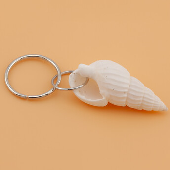 Подвеска Ракушка с кольцом, 10шт., размер 16-25мм, цвет Белый/Платина