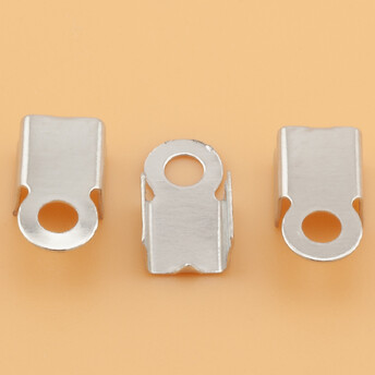 Зажим для шнуров окончание 3х6 мм Платина +-200 шт.