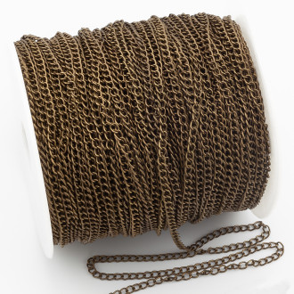 Цепь для рукоделия 2,5х0,7 мм Бронзовый 1 метр