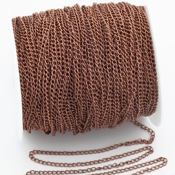 Цепь для рукоделия 2,5х0,7 мм Медный 1 метр