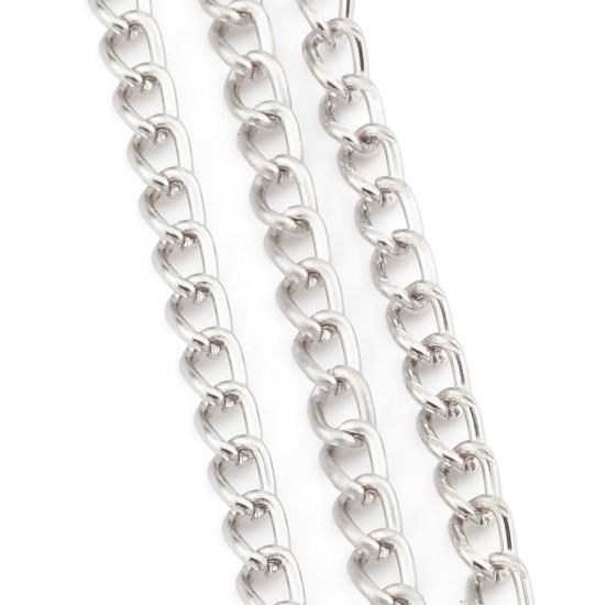 Цепь для рукоделия 2,5х0,7 мм Платина 1 метр