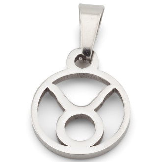 Кулон подвеска Телец нержавеющая сталь 1 шт. 11х18х0,5 мм Платина