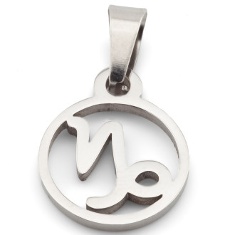 Кулон подвеска Козерог нержавеющая сталь 1 шт. 11х18х0,5 мм Платина