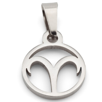 Кулон подвеска Овен нержавеющая сталь 1 шт. 11х18х0,5 мм Платина