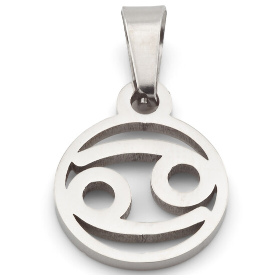 Кулон подвеска Рак нержавеющая сталь 1 шт. 11х18х0,5 мм Платина