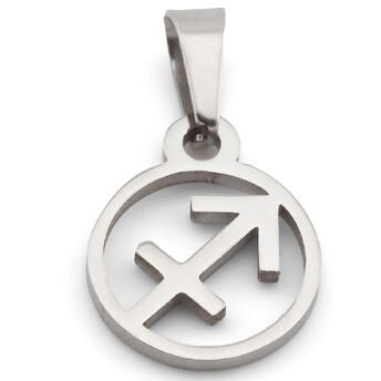 Кулон подвеска Стрелец нержавеющая сталь 1 шт. 11х18х0,5 мм Платина