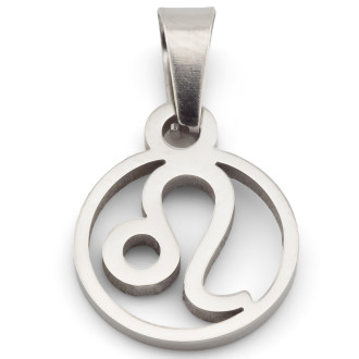 Кулон подвеска Лев нержавеющая сталь 1 шт. 11х18х0,5 мм Платина