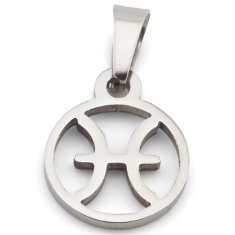 Кулон подвеска Рыбы нержавеющая сталь 1 шт. 11х18х0,5 мм Платина