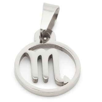 Кулон подвеска Скорпион нержавеющая сталь 1 шт. 11х18х0,5 мм Платина