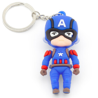 Брелок Капитан Америка, 1шт., размер 56х24мм, длина 108мм