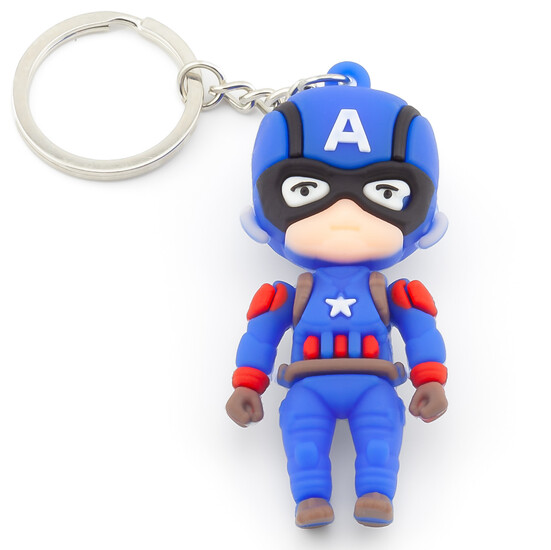 Брелок Капитан Америка, 1шт., размер 56х24мм, длина 108мм