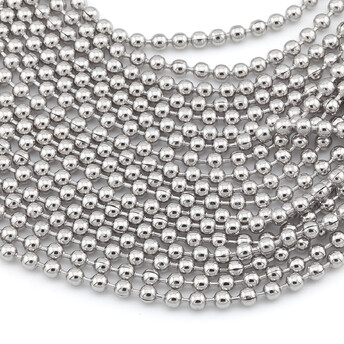 Цепь шариковая нержавеющая сталь(304) 2 мм Платина 1 метр