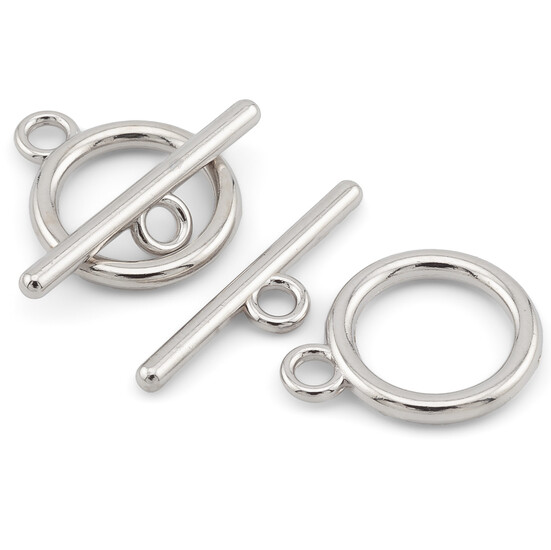 Замок для украшений Тогл 10 шт. 15 мм/23 мм Платина