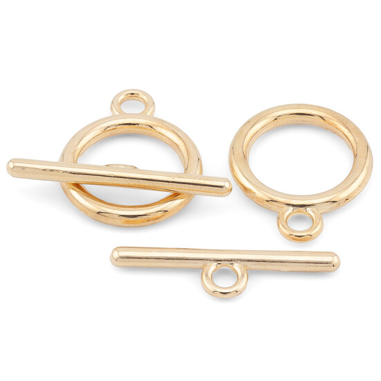 Замок для украшений Тогл 10 шт. 15 мм/23 мм Золотистый