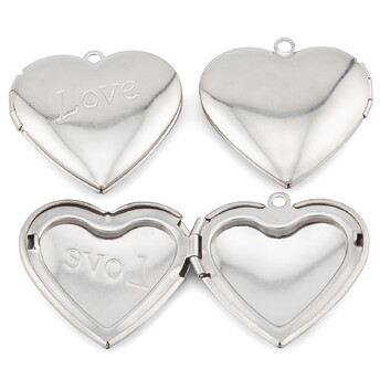 Кулон подвеска Сердце нержавеющая сталь 1 шт. 28,5х29х7 мм Платина