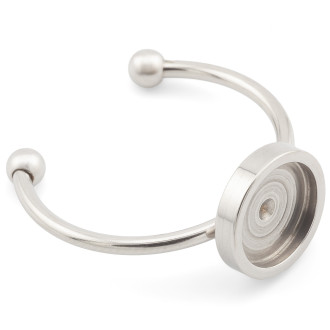 Основа под кольцо нержавеющая сталь 1 шт. 18х1,4 мм платформа 8 мм Платина