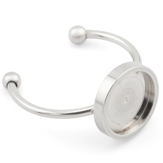 Основа под кольцо нержавеющая сталь 1 шт. 18х1,4 мм платформа 10 мм Платина