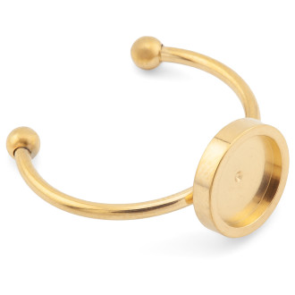 Основа под кольцо нержавеющая сталь 1 шт. 18х1,4 мм платформа 8 мм Золотистый