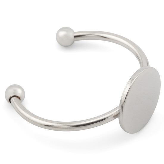 Основа под кольцо нержавеющая сталь 1 шт. 18х1,4 мм плоская платформа 10 мм Платина