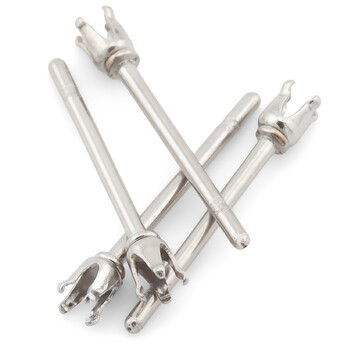 Основа для серьг Гвоздики цапы нержавеющая сталь 13,5х0,8 мм цапы 2 мм Платина 5 пар