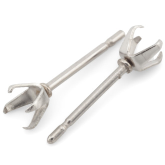 Основа для серьг Гвоздики цапы нержавеющая сталь 13,5х0,8 мм цапы 4 мм Платина 5 пар