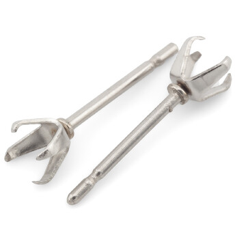 Основа для серьг Гвоздики цапы нержавеющая сталь 13,5х0,8 мм цапы 3 мм Платина 5 пар