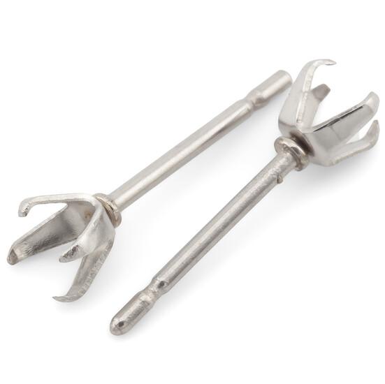 Основа для серьг Гвоздики цапы нержавеющая сталь 13,5х0,8 мм цапы 4 мм Платина 5 пар