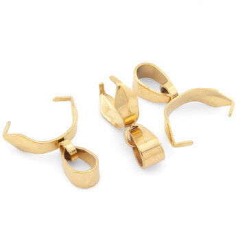 Держатель для подвески с петлей нержавеющая сталь 2 шт. 15х2,5 мм Золотистый