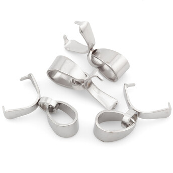 Держатель для подвески с петлей нержавеющая сталь 4 шт. 15х2,5 мм Платина