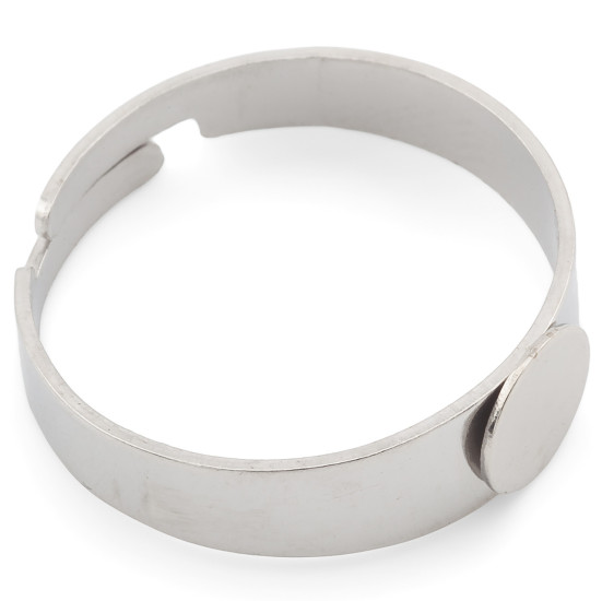 Основа для кольца нержавеющая сталь 4 шт. 16,7х0,6 мм платформа 6 мм Платина