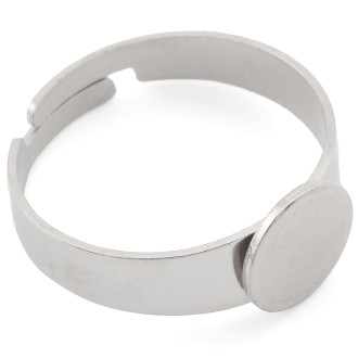 Основа для кольца нержавеющая сталь 4 шт. 16,7х0,6 мм платформа 8 мм Платина