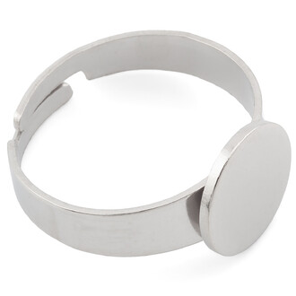 Основа для кольца нержавеющая сталь 4 шт. 16,7х0,6 мм платформа 10 мм Платина