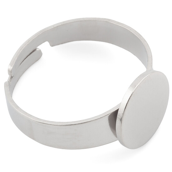 Основа для кольца нержавеющая сталь 4 шт. 16,7х0,6 мм платформа 10 мм Платина