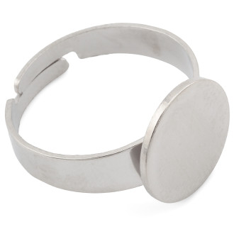 Основа для кольца нержавеющая сталь 4 шт. 16,7х0,6 мм платформа 12 мм Платина