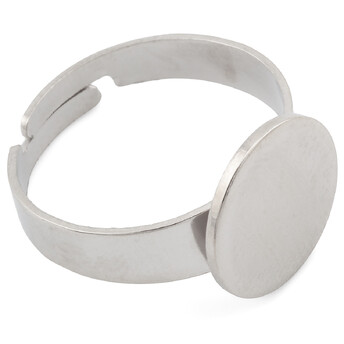 Основа для кольца нержавеющая сталь 4 шт. 16,7х0,6 мм платформа 12 мм Платина