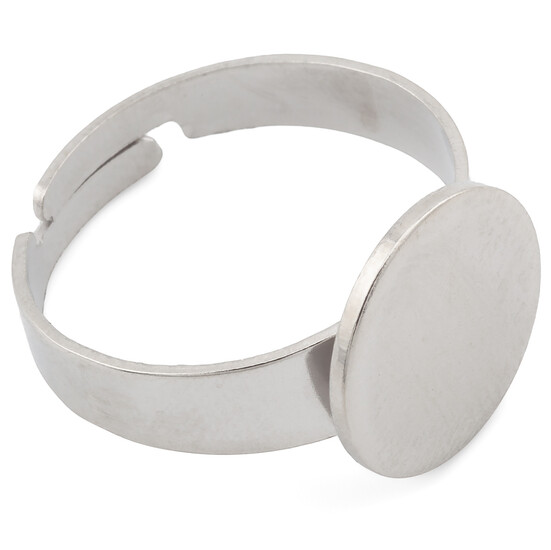 Основа для кольца нержавеющая сталь 4 шт. 16,7х0,6 мм платформа 12 мм Платина