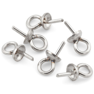 Держатель бусин нержавеющая сталь 10 шт. 3х7 мм Платина