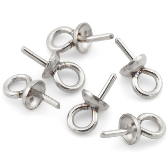 Держатель бусин нержавеющая сталь 10 шт. 3х7 мм Платина